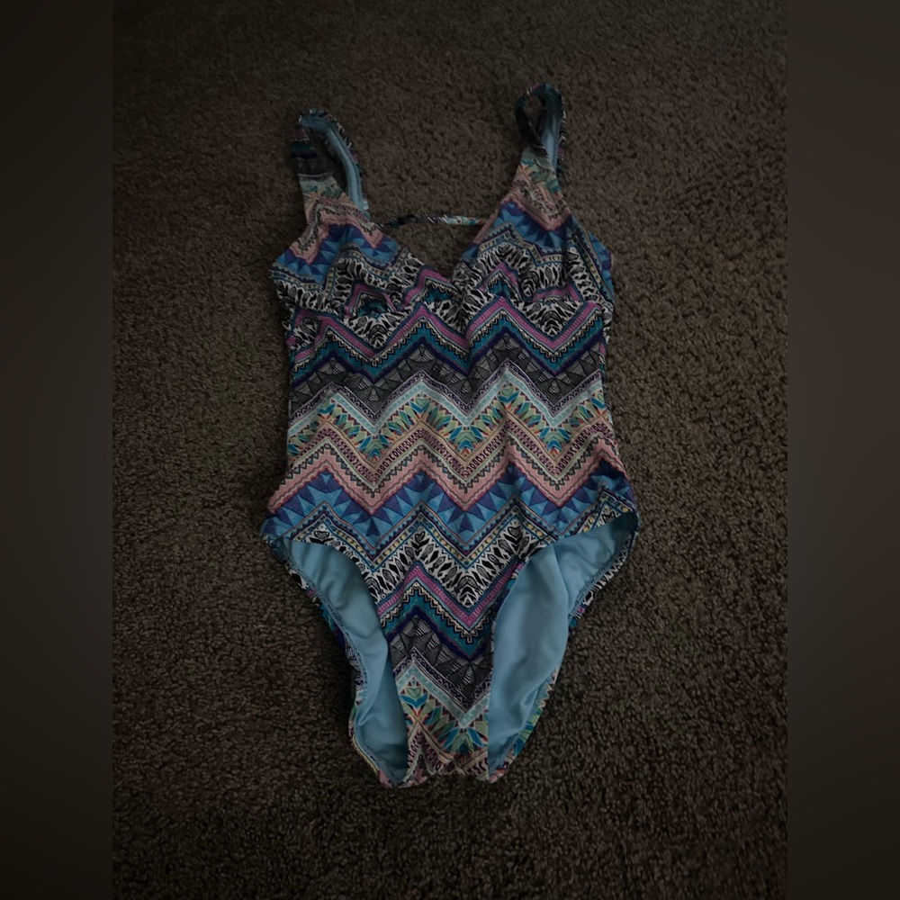 Colorful Zigzag One-Piece Swimsuit